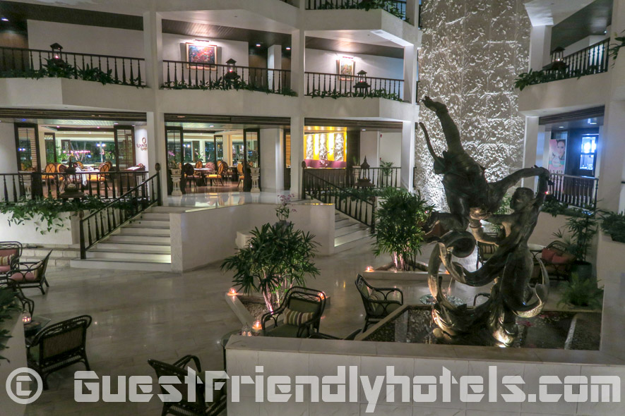 Beautifully done hotel interior design at the Siam Bayshore Resort and Spa