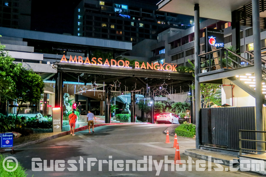Car park entrance in Ambassador Hotel Bangkok