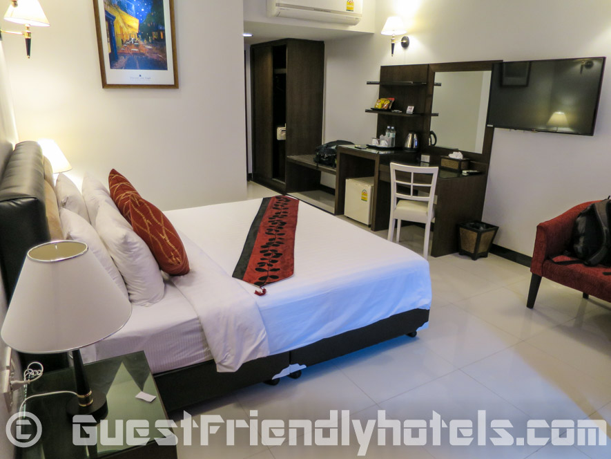 Layout of my Superior Balcony room in Blue Sky Hotel Pattaya_