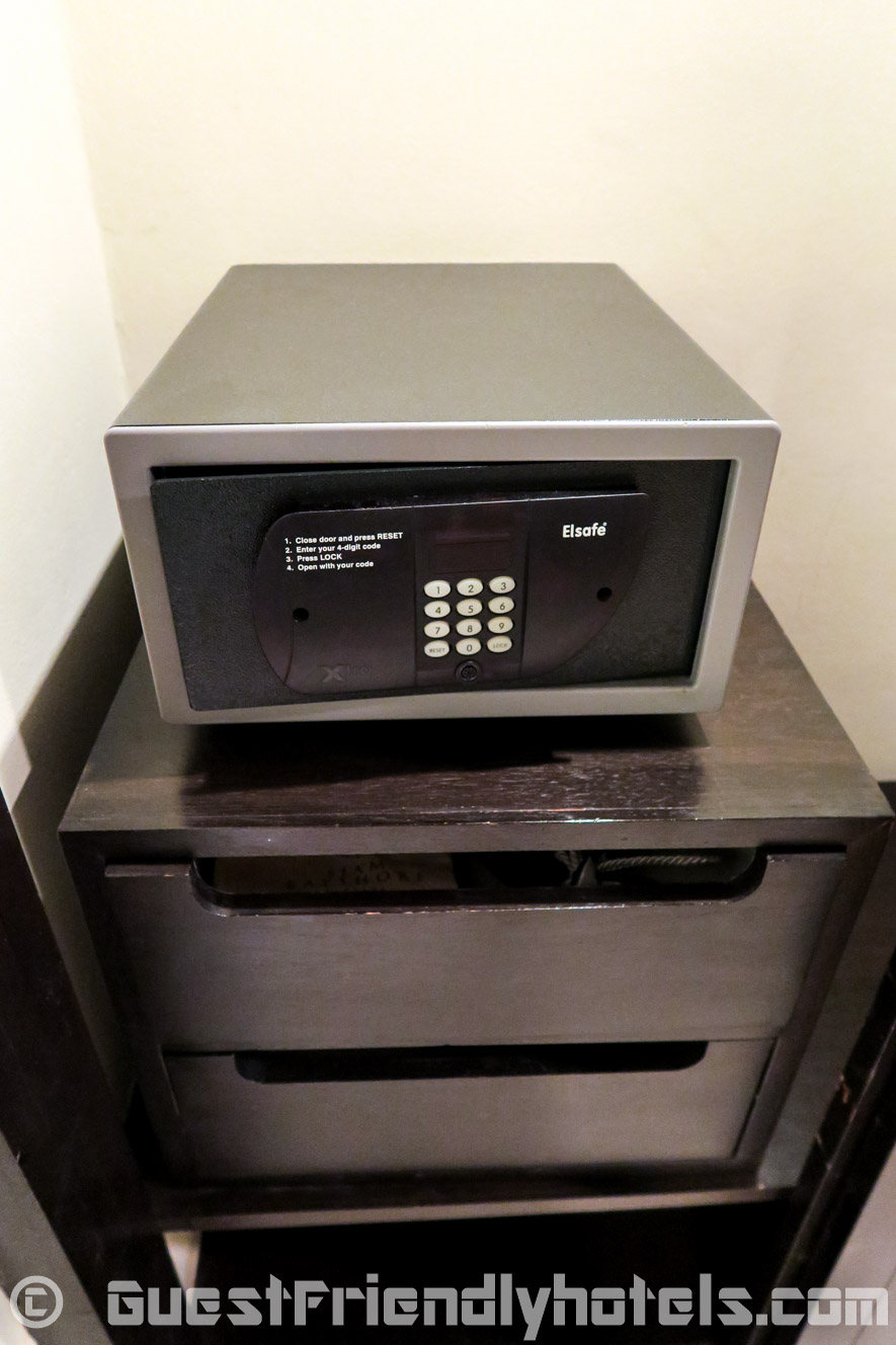 The in room electronic safe at Siam Bayshore Resort and Spa