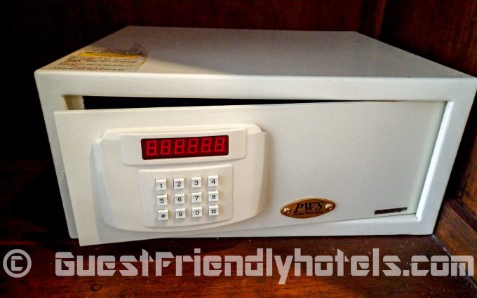 Properly sized safe in the room
