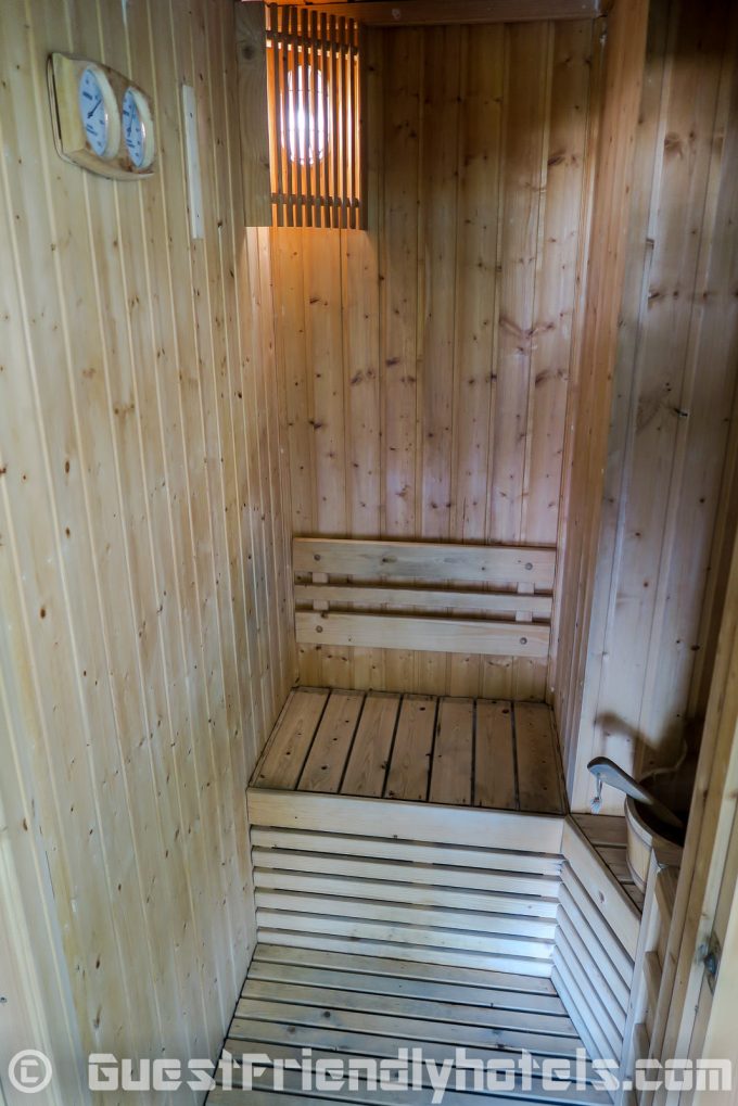 Sauna in pool area