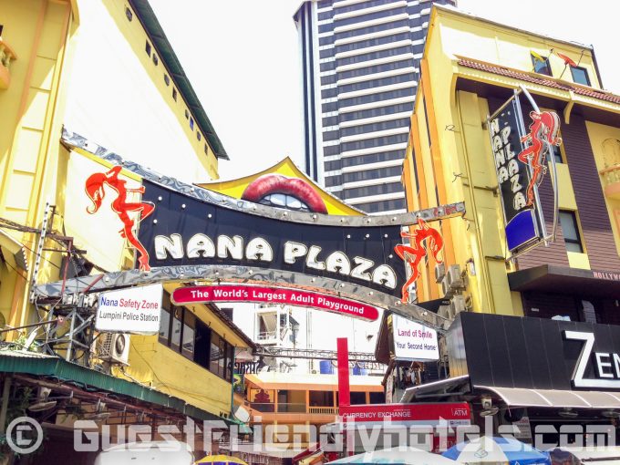 Entrance sign to Nana Entertainment plaza in the daytime
