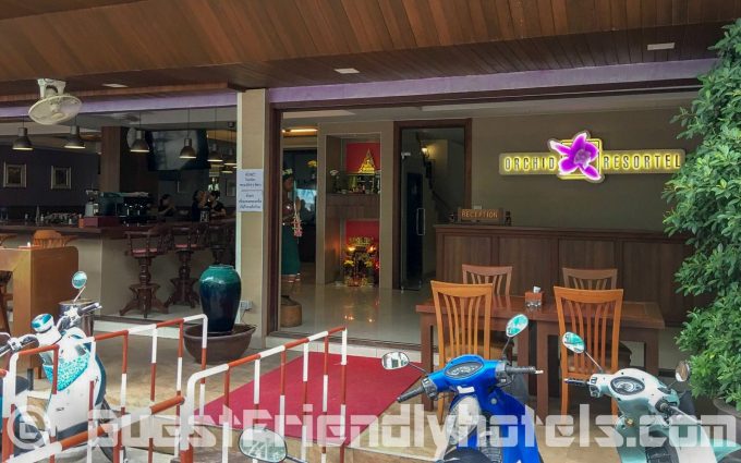 Reception area in Orchid Resortel