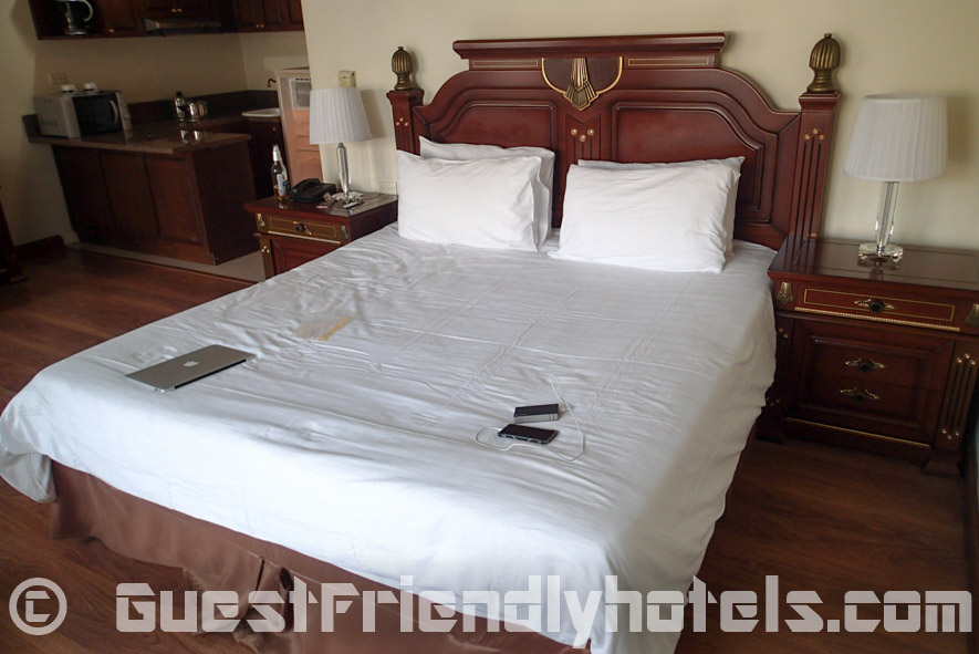 lovely big and comfy bed at LK Metropole in Pattaya